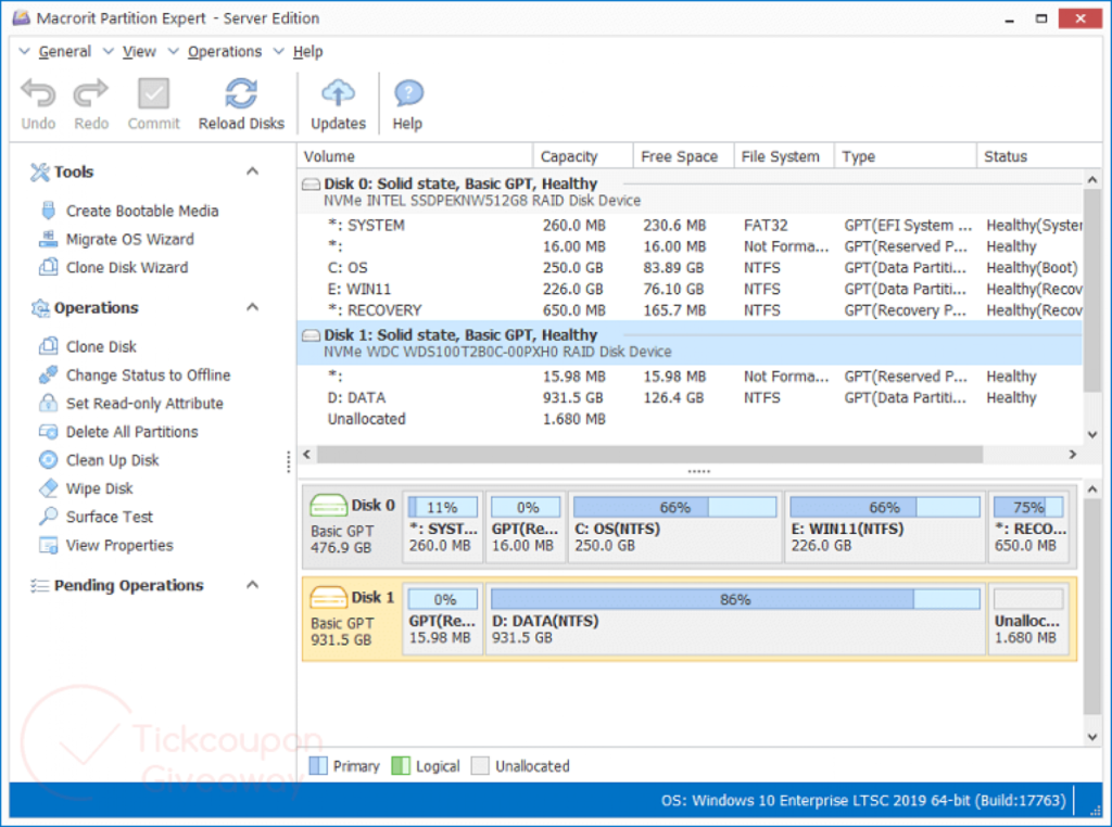 Phần mềm Macrorit Partition Expert Server Edition